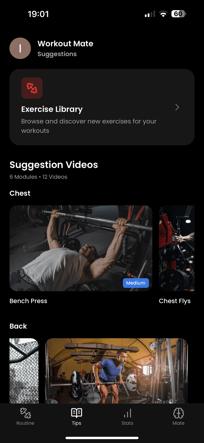 Exercise Library - Workout Mate App Feature